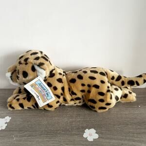 Vintage Realistic Cheetah Big Cat Stuffed Animal Toys R Us Animal Alley NWT